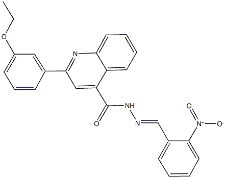 2-(3-ethoxyphenyl)-N'-{2-nitrobenzylidene}-4-quinolinecarbohydrazide Structure