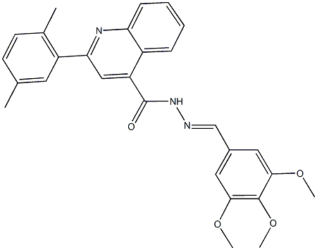 2-(2,5-dimethylphenyl)-N'-(3,4,5-trimethoxybenzylidene)-4-quinolinecarbohydrazide Structure