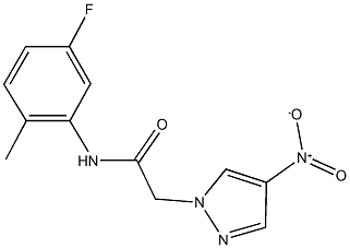 N-(5-fluoro-2-methylphenyl)-2-{4-nitro-1H-pyrazol-1-yl}acetamide Structure