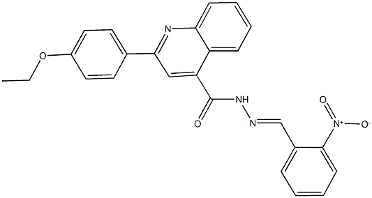 2-(4-ethoxyphenyl)-N'-{2-nitrobenzylidene}-4-quinolinecarbohydrazide Struktur