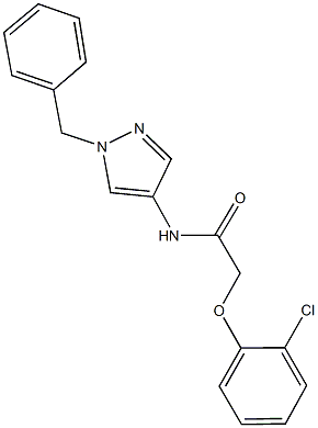 N-(1-benzyl-1H-pyrazol-4-yl)-2-(2-chlorophenoxy)acetamide Structure