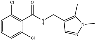 2,6-dichloro-N-[(1,5-dimethyl-1H-pyrazol-4-yl)methyl]benzamide Struktur