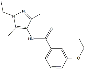 3-ethoxy-N-(1-ethyl-3,5-dimethyl-1H-pyrazol-4-yl)benzamide Structure