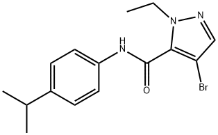 4-bromo-1-ethyl-N-(4-isopropylphenyl)-1H-pyrazole-5-carboxamide,514856-53-2,结构式