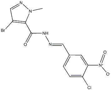 4-bromo-N'-{4-chloro-3-nitrobenzylidene}-1-methyl-1H-pyrazole-5-carbohydrazide,514856-66-7,结构式