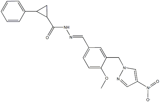 N'-[3-({4-nitro-1H-pyrazol-1-yl}methyl)-4-methoxybenzylidene]-2-phenylcyclopropanecarbohydrazide,514856-72-5,结构式