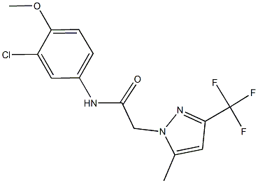 N-(3-chloro-4-methoxyphenyl)-2-[5-methyl-3-(trifluoromethyl)-1H-pyrazol-1-yl]acetamide Structure