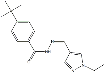 4-tert-butyl-N'-[(1-ethyl-1H-pyrazol-4-yl)methylene]benzohydrazide|