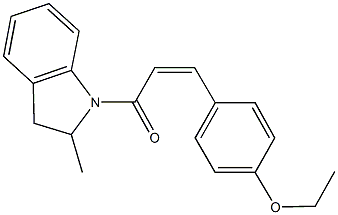 1-[3-(4-ethoxyphenyl)acryloyl]-2-methylindoline 化学構造式