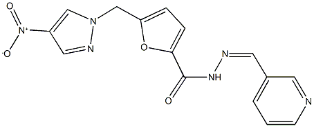 5-({4-nitro-1H-pyrazol-1-yl}methyl)-N'-(3-pyridinylmethylene)-2-furohydrazide,515120-22-6,结构式