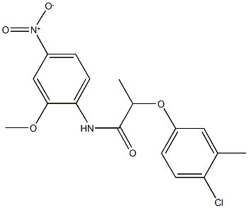 2-(4-chloro-3-methylphenoxy)-N-{4-nitro-2-methoxyphenyl}propanamide Structure