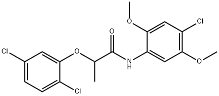 N-(4-chloro-2,5-dimethoxyphenyl)-2-(2,5-dichlorophenoxy)propanamide Struktur