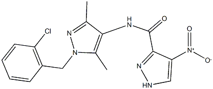 N-[1-(2-chlorobenzyl)-3,5-dimethyl-1H-pyrazol-4-yl]-4-nitro-1H-pyrazole-3-carboxamide|