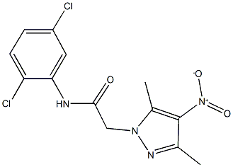 N-(2,5-dichlorophenyl)-2-{4-nitro-3,5-dimethyl-1H-pyrazol-1-yl}acetamide Struktur