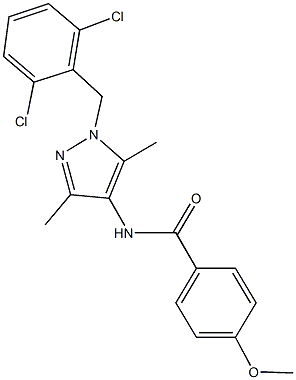 N-[1-(2,6-dichlorobenzyl)-3,5-dimethyl-1H-pyrazol-4-yl]-4-methoxybenzamide Structure