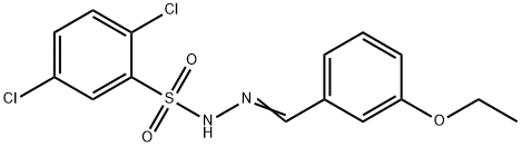 2,5-dichloro-N'-(3-ethoxybenzylidene)benzenesulfonohydrazide 结构式