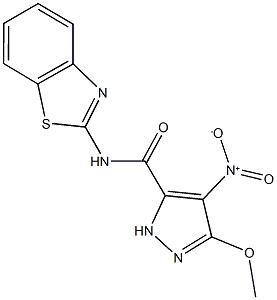 515121-23-0 N-(1,3-benzothiazol-2-yl)-4-nitro-3-methoxy-1H-pyrazole-5-carboxamide