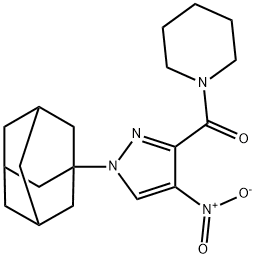 1-({1-(1-adamantyl)-4-nitro-1H-pyrazol-3-yl}carbonyl)piperidine|