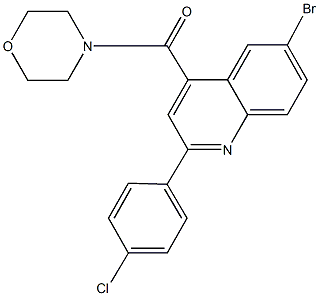 6-bromo-2-(4-chlorophenyl)-4-(4-morpholinylcarbonyl)quinoline Structure