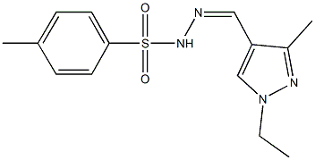 N'-[(1-ethyl-3-methyl-1H-pyrazol-4-yl)methylene]-4-methylbenzenesulfonohydrazide Structure