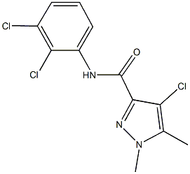 4-chloro-N-(2,3-dichlorophenyl)-1,5-dimethyl-1H-pyrazole-3-carboxamide,515121-57-0,结构式