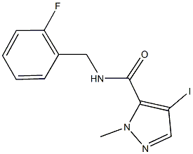 N-(2-fluorobenzyl)-4-iodo-1-methyl-1H-pyrazole-5-carboxamide Structure