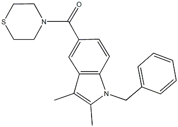 515122-14-2 1-benzyl-2,3-dimethyl-5-(4-thiomorpholinylcarbonyl)-1H-indole