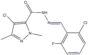 4-chloro-N'-(2-chloro-6-fluorobenzylidene)-1,3-dimethyl-1H-pyrazole-5-carbohydrazide|