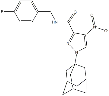 1-(1-adamantyl)-N-(4-fluorobenzyl)-4-nitro-1H-pyrazole-3-carboxamide Structure