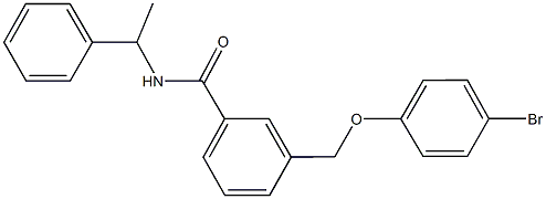 3-[(4-bromophenoxy)methyl]-N-(1-phenylethyl)benzamide,515122-90-4,结构式
