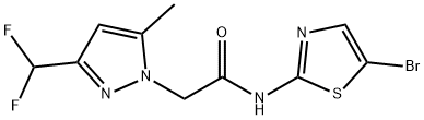 N-(5-bromo-1,3-thiazol-2-yl)-2-[3-(difluoromethyl)-5-methyl-1H-pyrazol-1-yl]acetamide Structure