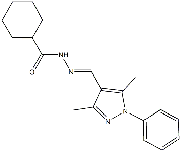 N'-[(3,5-dimethyl-1-phenyl-1H-pyrazol-4-yl)methylene]cyclohexanecarbohydrazide,515123-16-7,结构式