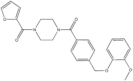 1-(2-furoyl)-4-{4-[(2-methoxyphenoxy)methyl]benzoyl}piperazine Structure