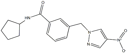 N-cyclopentyl-3-({4-nitro-1H-pyrazol-1-yl}methyl)benzamide Structure