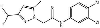 N-(3,4-dichlorophenyl)-2-[3-(difluoromethyl)-5-methyl-1H-pyrazol-1-yl]acetamide Structure