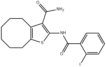 2-[(2-iodobenzoyl)amino]-4,5,6,7,8,9-hexahydrocycloocta[b]thiophene-3-carboxamide|
