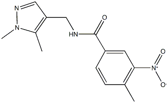 N-[(1,5-dimethyl-1H-pyrazol-4-yl)methyl]-3-nitro-4-methylbenzamide Structure