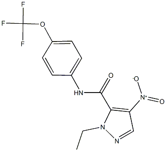 1-ethyl-4-nitro-N-[4-(trifluoromethoxy)phenyl]-1H-pyrazole-5-carboxamide Structure