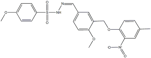 N'-[3-({2-nitro-4-methylphenoxy}methyl)-4-methoxybenzylidene]-4-methoxybenzenesulfonohydrazide,515149-30-1,结构式