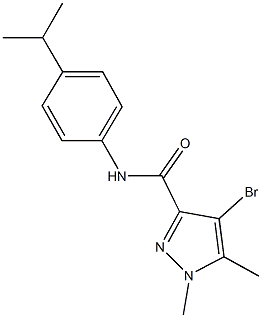 4-bromo-N-(4-isopropylphenyl)-1,5-dimethyl-1H-pyrazole-3-carboxamide Structure