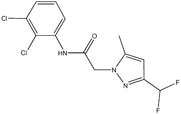 N-(2,3-dichlorophenyl)-2-[3-(difluoromethyl)-5-methyl-1H-pyrazol-1-yl]acetamide,515149-67-4,结构式