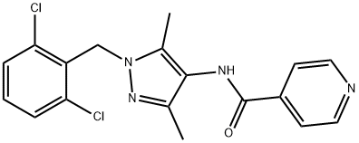 N-[1-(2,6-dichlorobenzyl)-3,5-dimethyl-1H-pyrazol-4-yl]isonicotinamide,515149-80-1,结构式