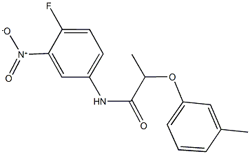 N-{4-fluoro-3-nitrophenyl}-2-(3-methylphenoxy)propanamide Structure