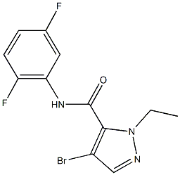 4-bromo-N-(2,5-difluorophenyl)-1-ethyl-1H-pyrazole-5-carboxamide,515150-17-1,结构式
