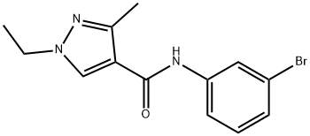 N-(3-bromophenyl)-1-ethyl-3-methyl-1H-pyrazole-4-carboxamide Struktur