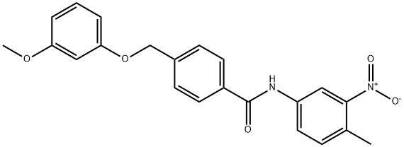 N-{3-nitro-4-methylphenyl}-4-[(3-methoxyphenoxy)methyl]benzamide,515150-53-5,结构式