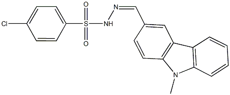 4-chloro-N'-[(9-methyl-9H-carbazol-3-yl)methylene]benzenesulfonohydrazide Structure