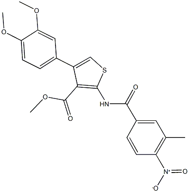 515151-03-8 methyl 4-(3,4-dimethoxyphenyl)-2-({4-nitro-3-methylbenzoyl}amino)-3-thiophenecarboxylate