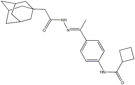 N-{4-[N-(1-adamantylacetyl)ethanehydrazonoyl]phenyl}cyclobutanecarboxamide,515151-09-4,结构式