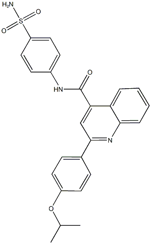 N-[4-(aminosulfonyl)phenyl]-2-(4-isopropoxyphenyl)-4-quinolinecarboxamide 化学構造式